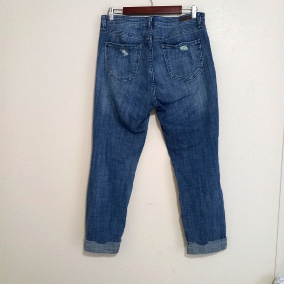 Kut from the Kloth 12 34x27 Distressed High Rise Cuffed Soft Feel Jeans - Picture 1 of 12